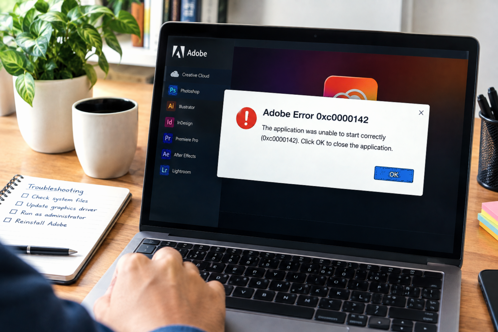 Adobe Error 0xc0000142